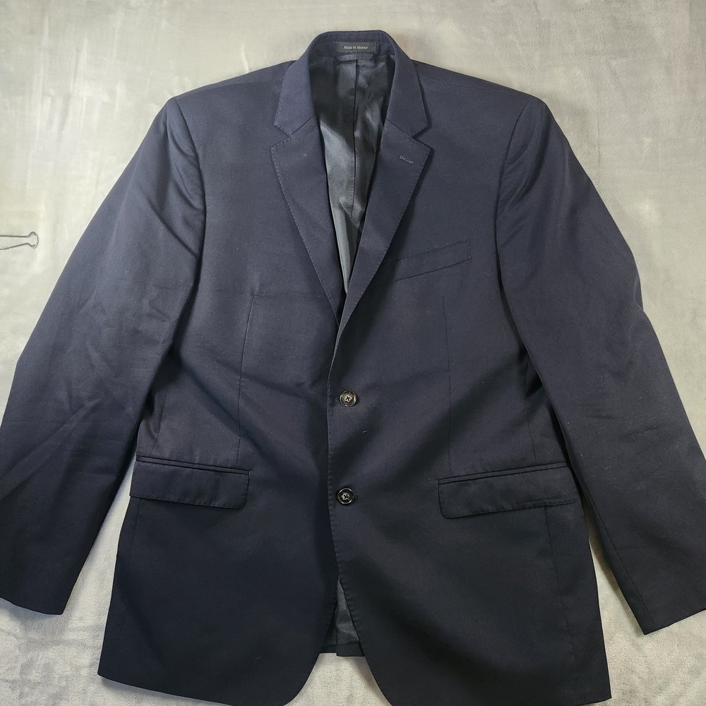 Lauren Ralph Lauren Men's Slim Fit Blazer Size 46 Long Navy Blue Suit Jacket 46L